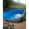 Ovalni montažni bazen GRE ukopni - set (dubina 1,5m)